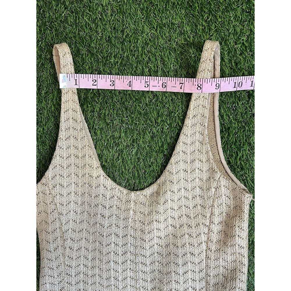 3.1 Phillip Lim Dress Women 6 Crochet Knit Fringe Straw Tan Natural Lyst Coastal - Picture 13 of 16